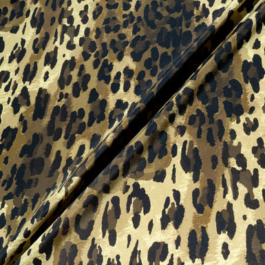 Brown Animal Printed Silk Crêpe