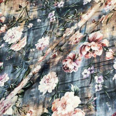 Antique Floral Printed Superfine Pure Wool