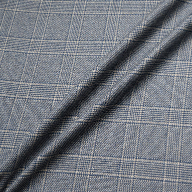 Blue & Sand Checkered Superfine Pure Cashmere