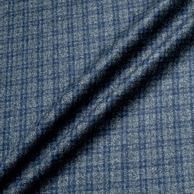 Grey & Blue Checkered Pure Wool Suiting