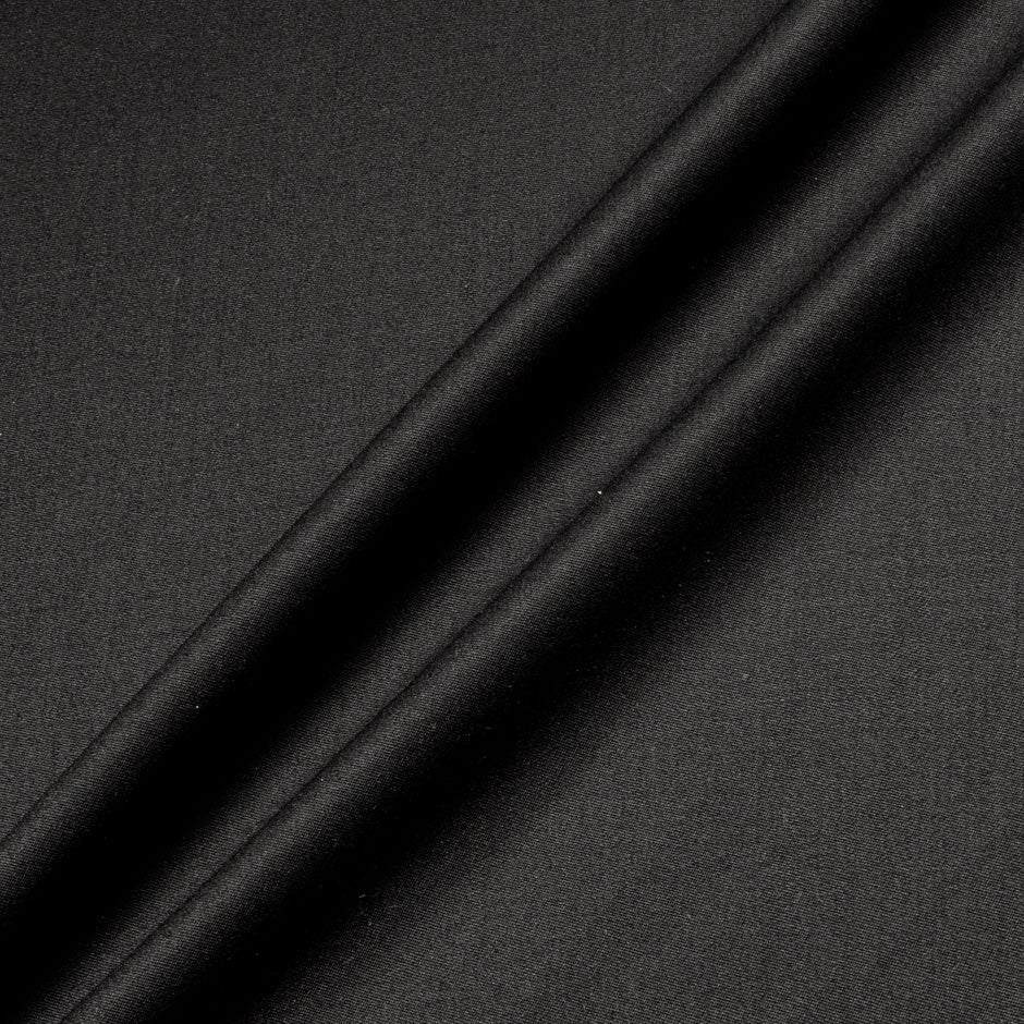 Black Super 120s Pure Wool & Cashmere Suiting