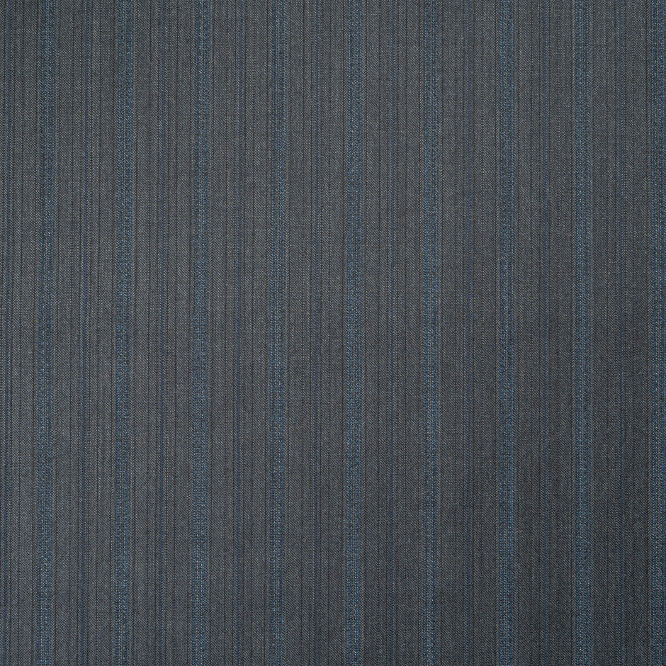 Blue Striped Grey Superfine Trofeo Pure Wool Suiting