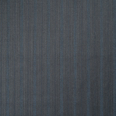 Blue Striped Grey Superfine Trofeo Pure Wool Suiting