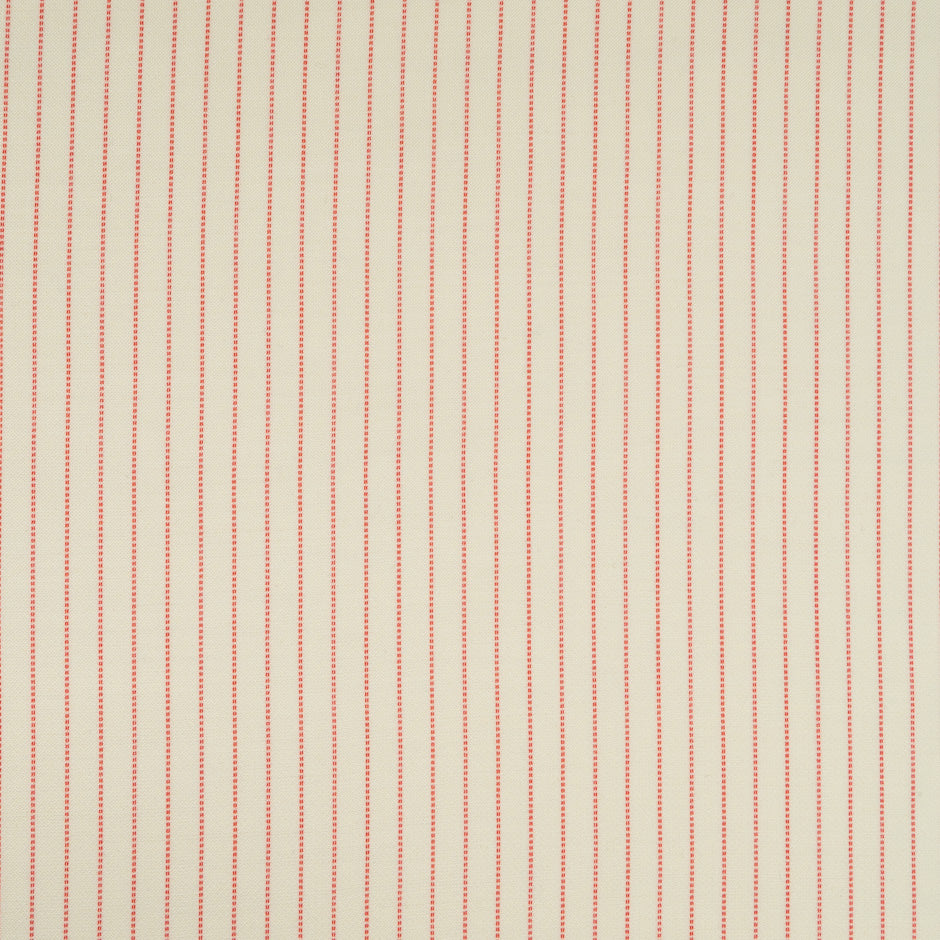 Red Striped Cream Stretch Wool