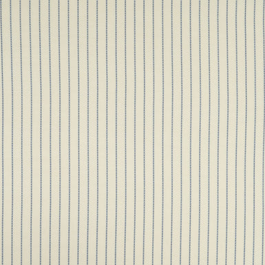 Blue Striped Cream Stretch Wool