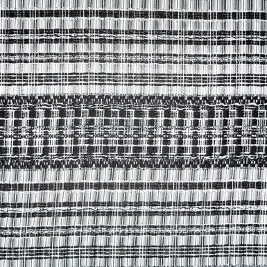 Black & White Wide Woven Lurex Bouclé