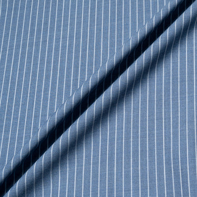 Blue Striped Super 150s Pure Wool Suiting