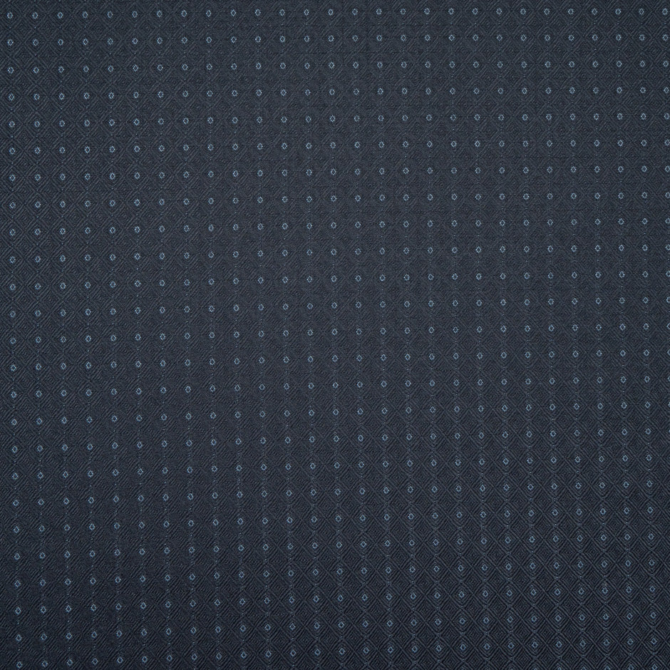 Midnight Blue Diamond Jacquard Super 120s Pure Wool