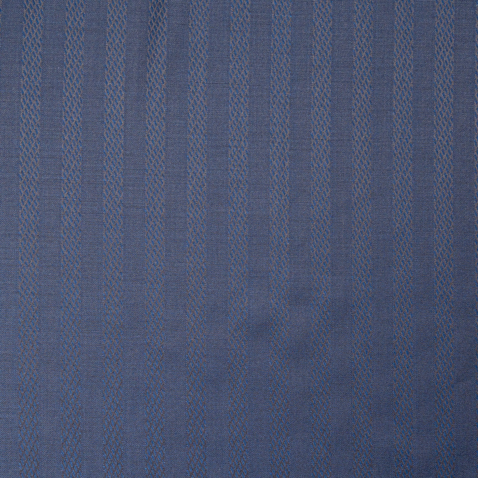 Snake Jacquard Rich Blue Super 160s Tropical Wool