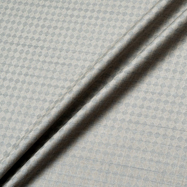 Blue Diamond Jacquard Beige Super 160s Tropical Wool