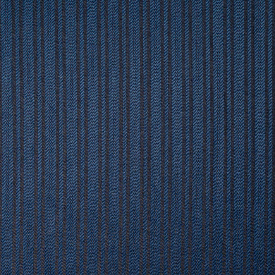 Stripe Jacquard Navy Blue Super 160s Tropical Wool