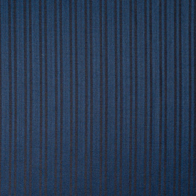 Stripe Jacquard Navy Blue Super 160s Tropical Wool