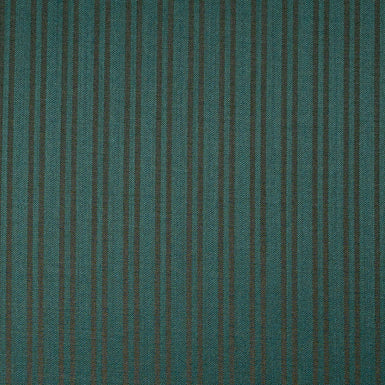 Stripe Jacquard Bottle Green Super 160s Tropical Wool