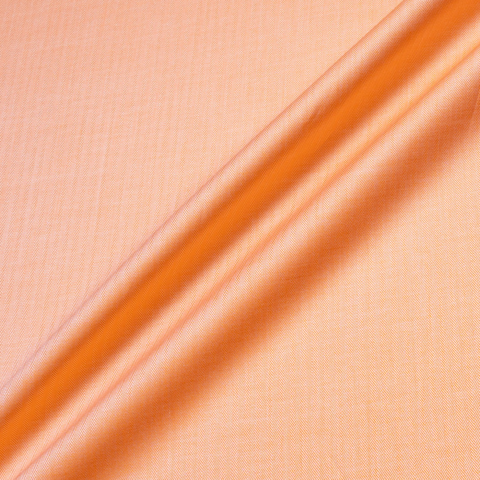 Orange Herringbone Jacquard Shirting