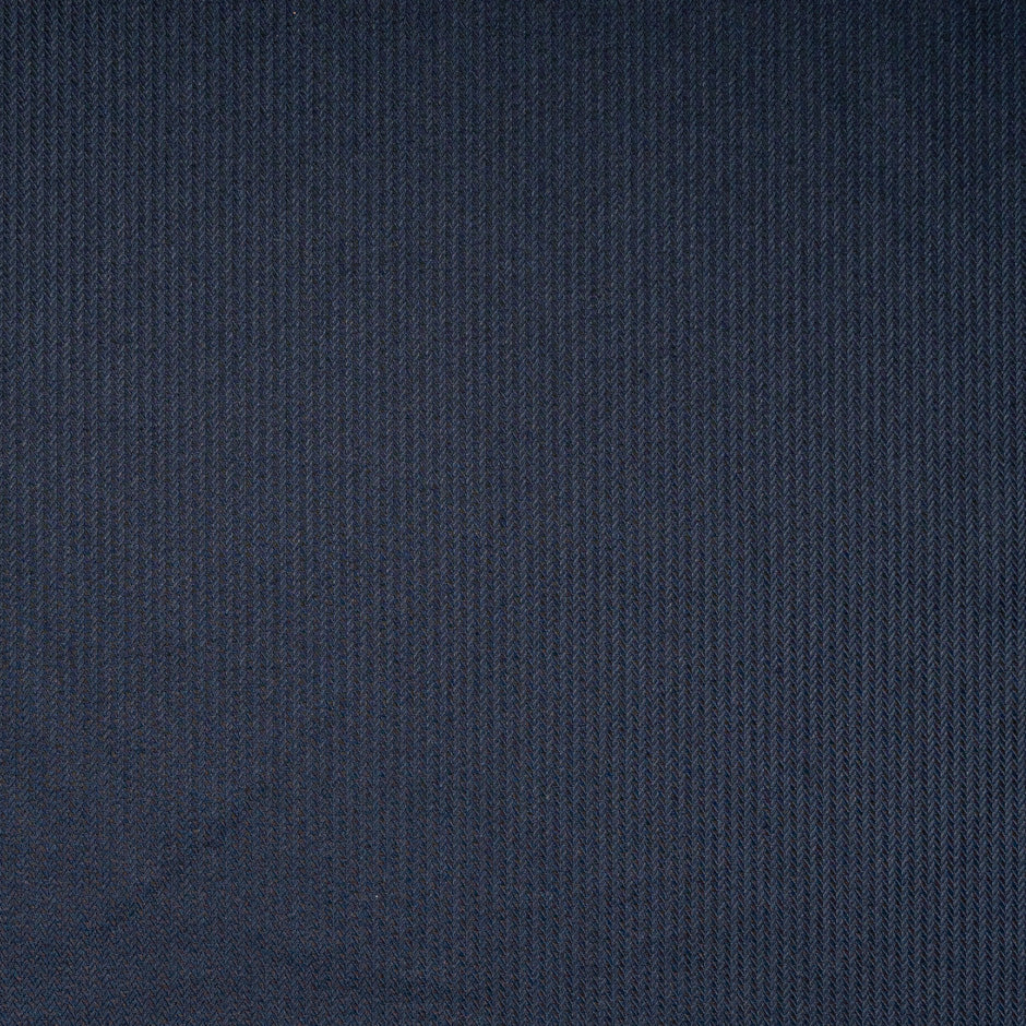 Midnight Blue Herringbone Pima Cotton Shirting