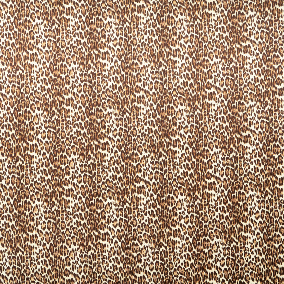 Brown & Beige Animal Printed Stretch Cotton