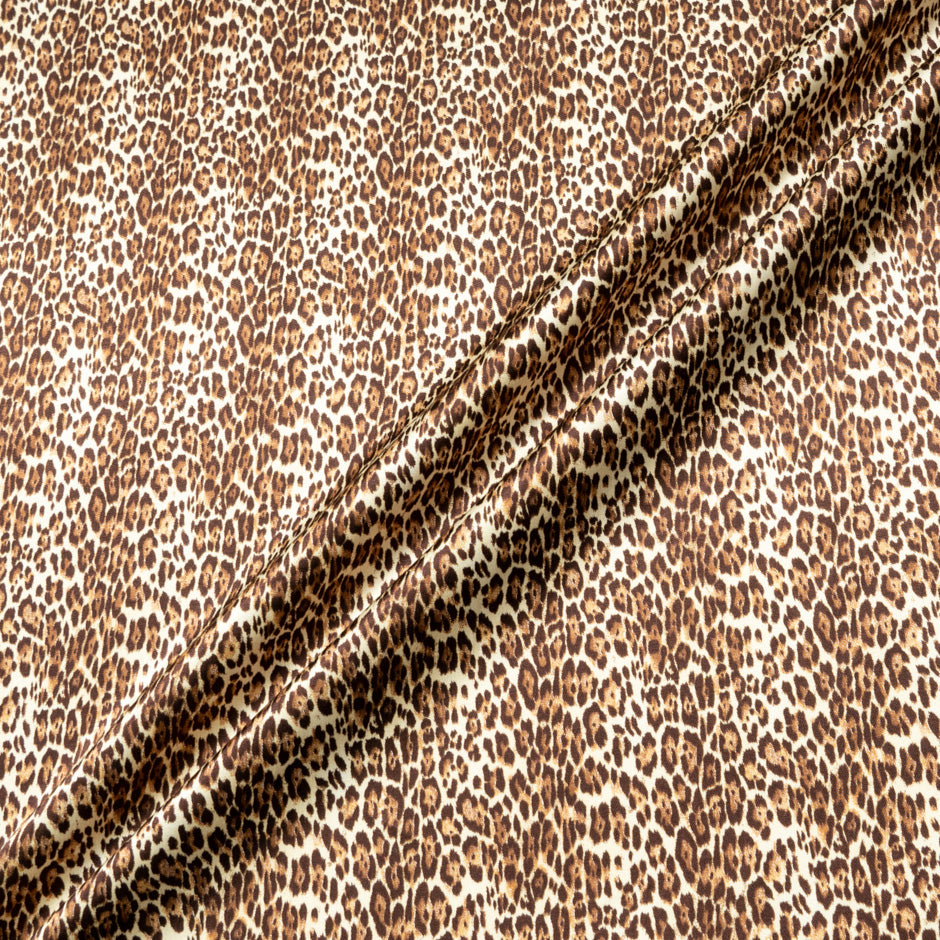 Brown & Beige Animal Printed Stretch Cotton