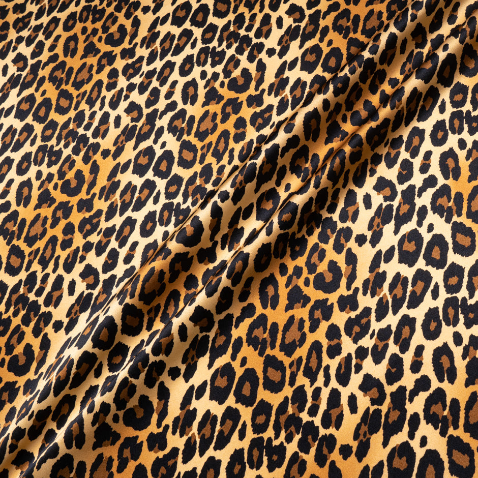 Animal Printed Pure Silk Satin