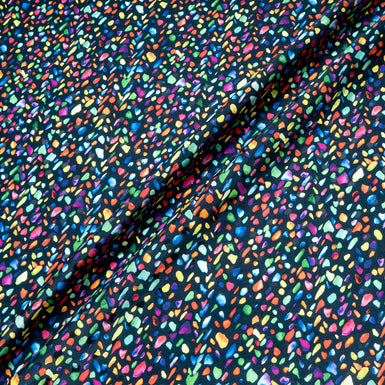 Multi-Coloured Printed Midnight Pure Silk Jacquard