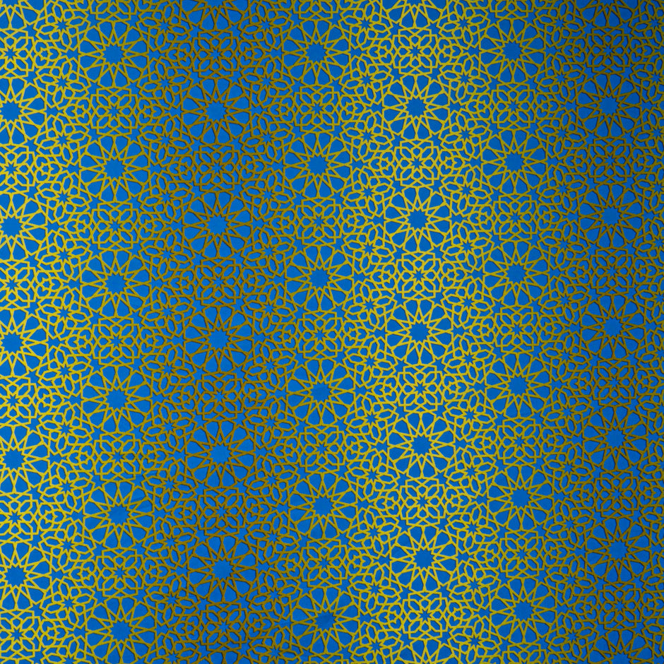 Blue & Yellow Kaleidoscopic Printed Superfine Cotton