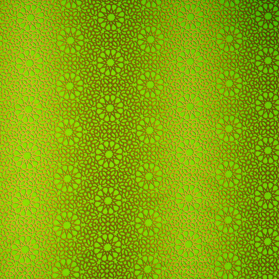 Bright Green Kaleidoscopic Printed Superfine Cotton