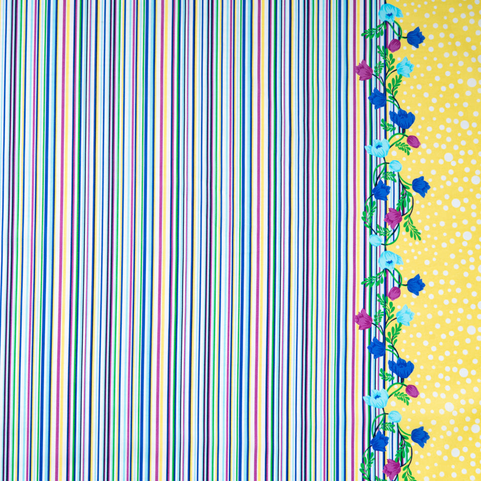 Bold Multi-Coloured Striped Pure Cotton