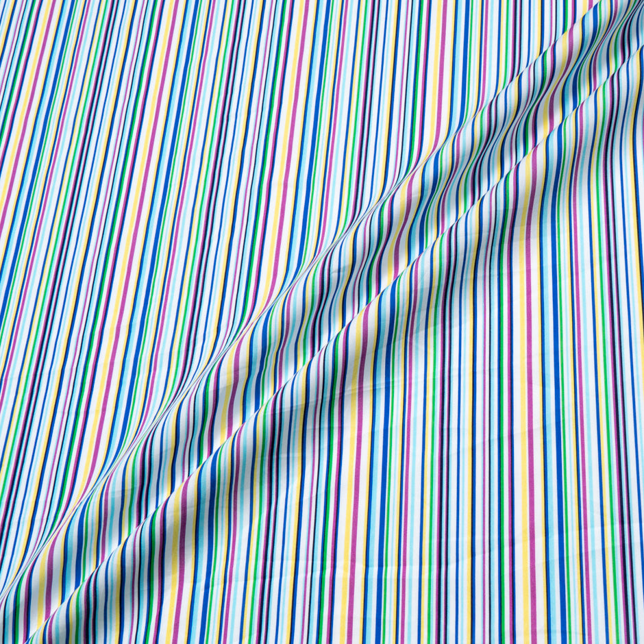 Bold Multi-Coloured Striped Pure Cotton