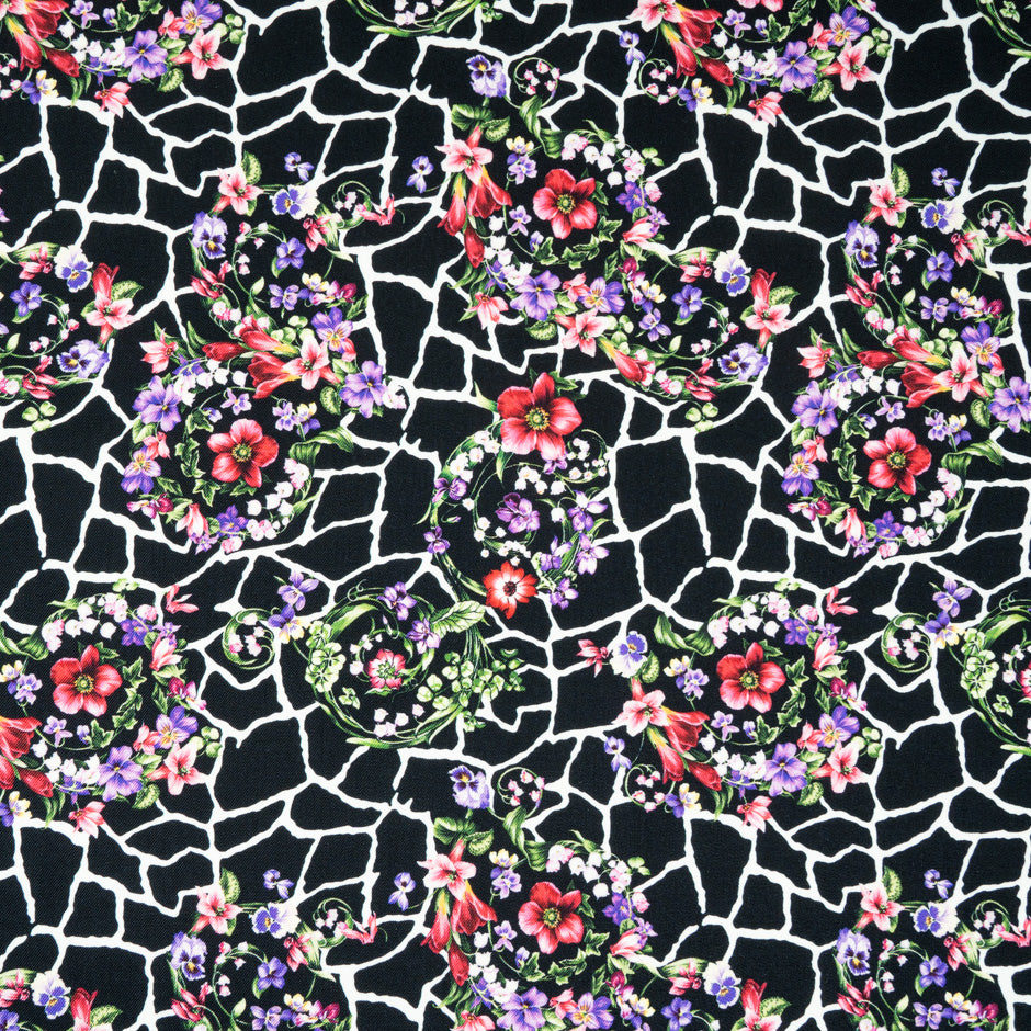 Wild Floral Printed Pure Wool