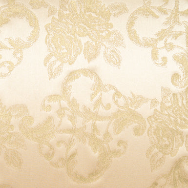 Rich Beige Laminate Silk Satin