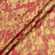 Baroque Printed Rich Red Silk Georgette