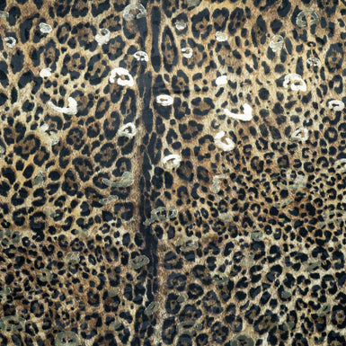 Animal Printed Silk Metallic Jacquard