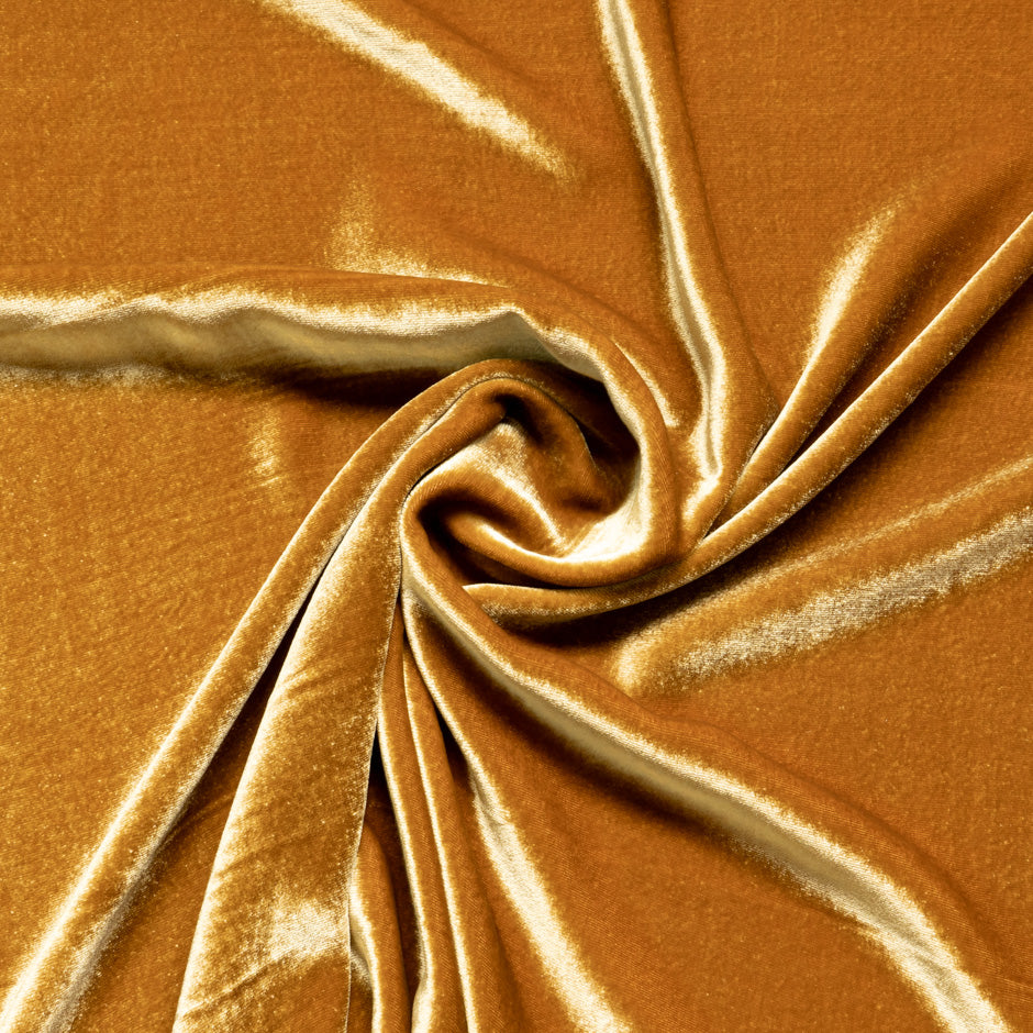 Deep Gold Silk Blend Velvet