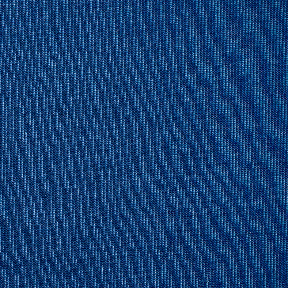 French Blue Cotton Blend Jersey