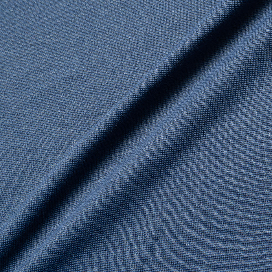 Denim Blue Wool Blend Jersey