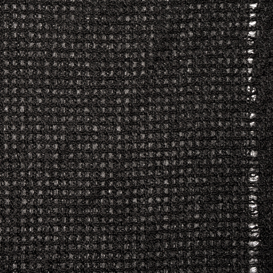 Black Bouclette Pure Wool