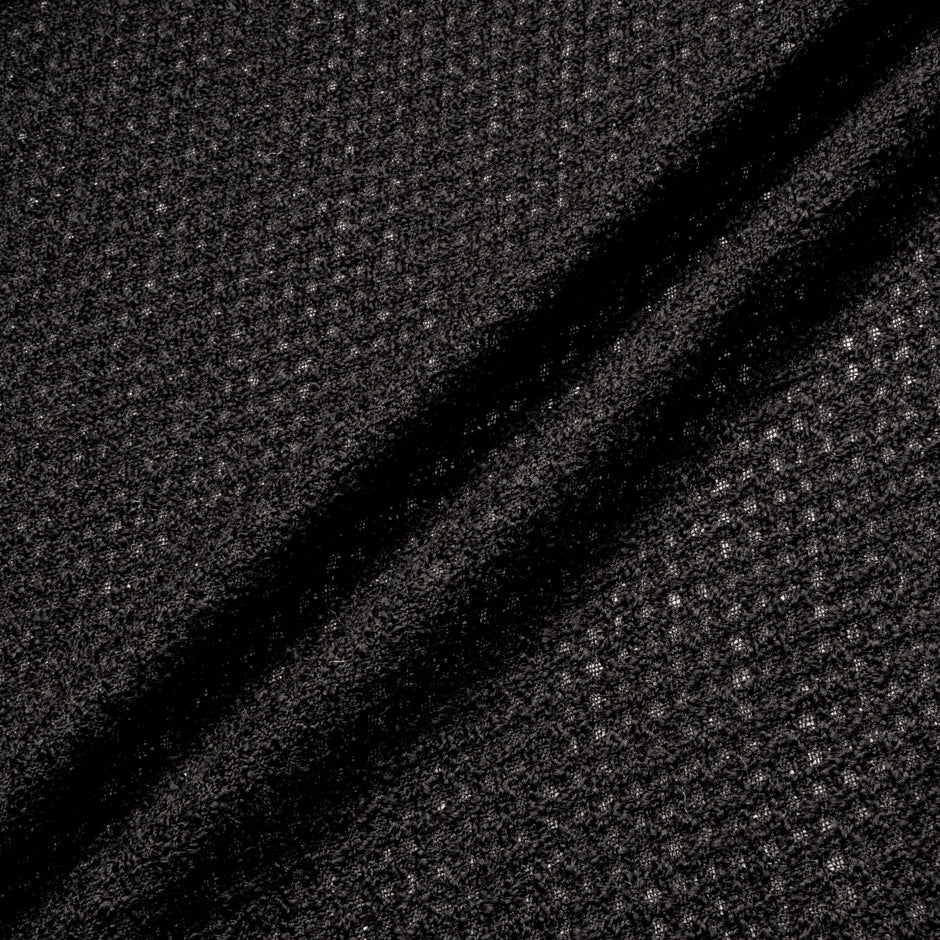 Black Bouclette Pure Wool