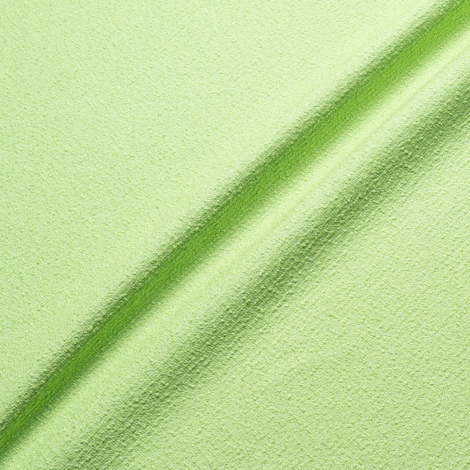 Rich Green Cotton & Linen Bouclette