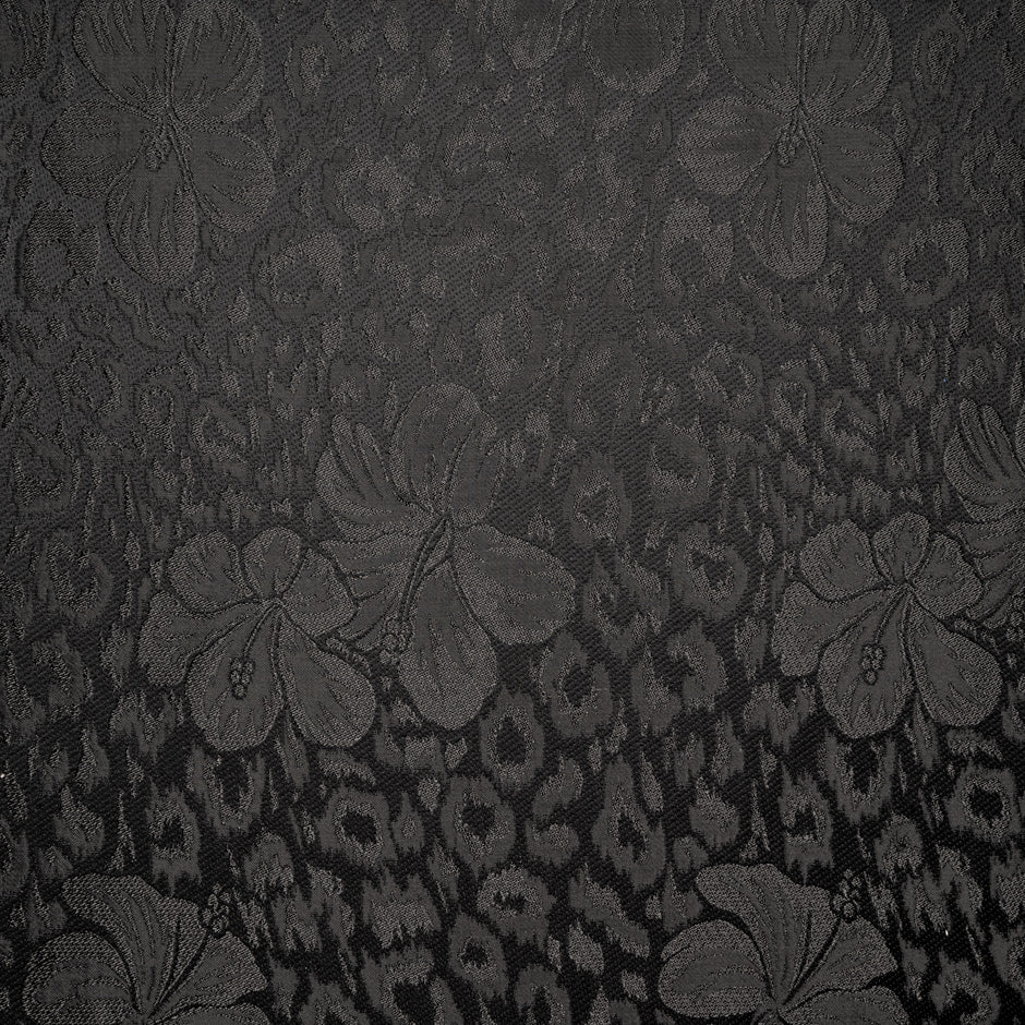 Black Animal Jacquard Brocade