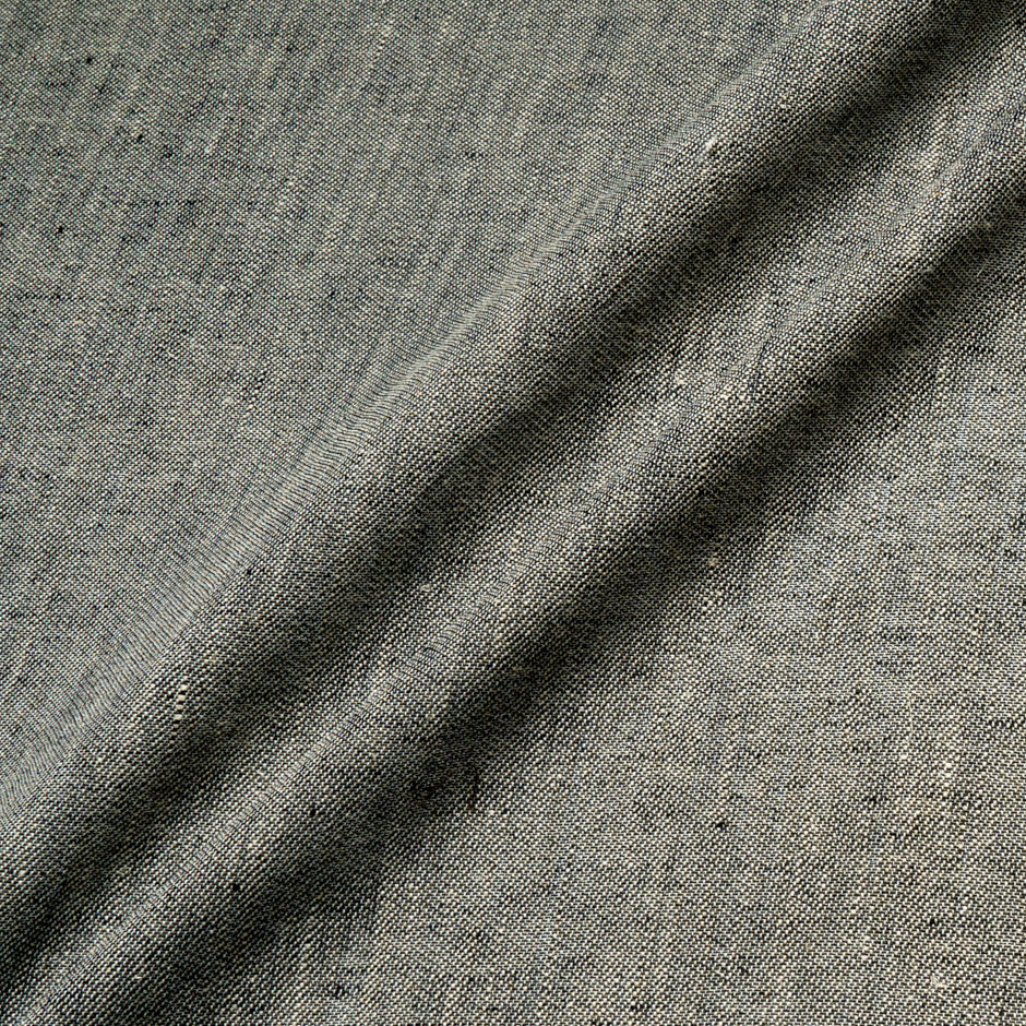 Dark Grey Woven Pure Linen