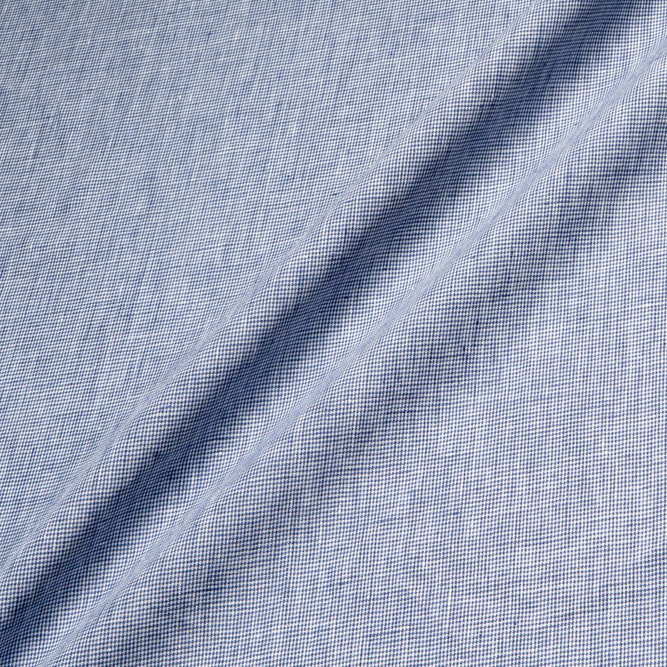 Navy & White Mini Dogtooth Pure Linen