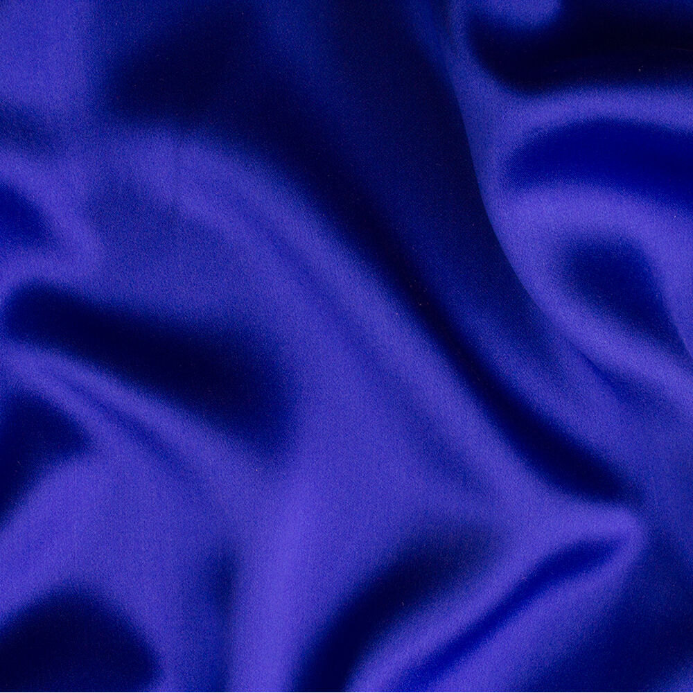 Electric Blue Silk Satin