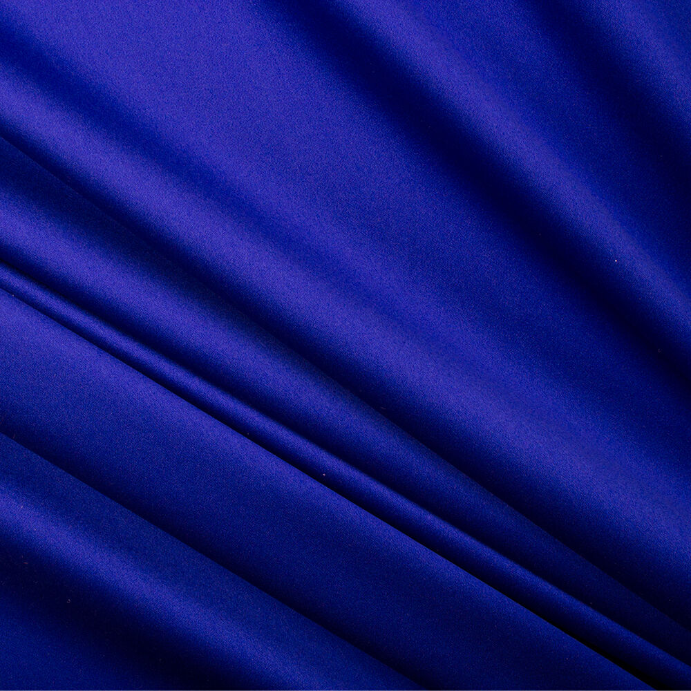 Electric Blue Silk Satin