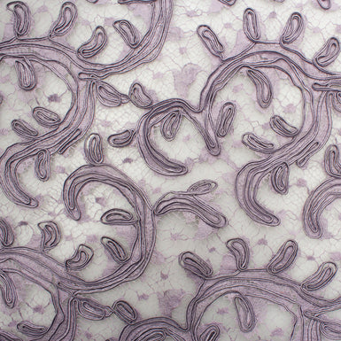 Lilac Heavy Corded Lace