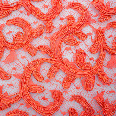 Coral Heavy Corded Lace