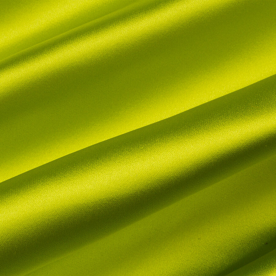 Lime Green Silk Duchess Satin