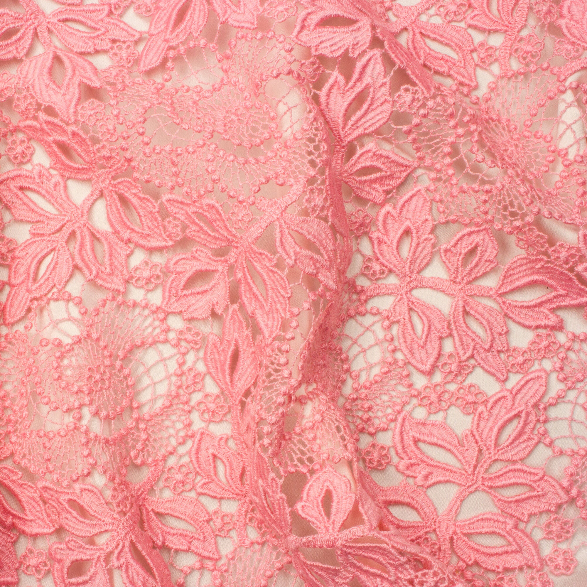 Baby Pink Guipure Lace