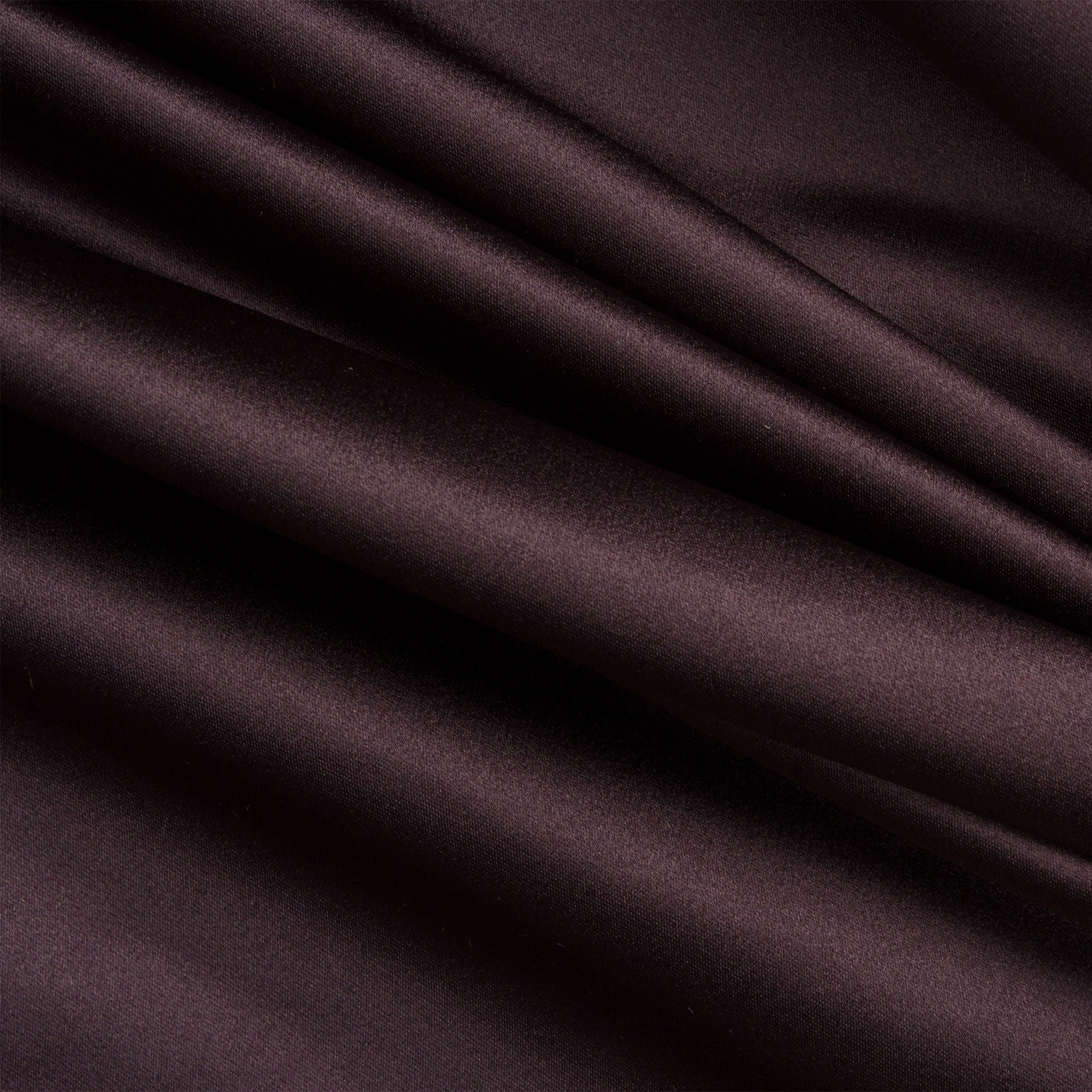 Dark Aubergine Silk Duchess Satin