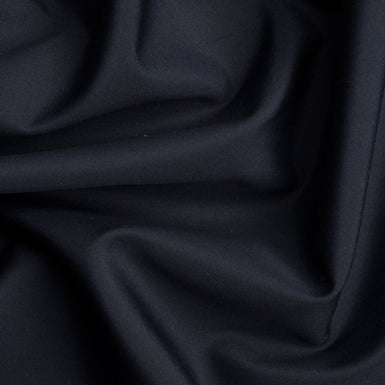 Plain Deep Navy Stretch Cotton