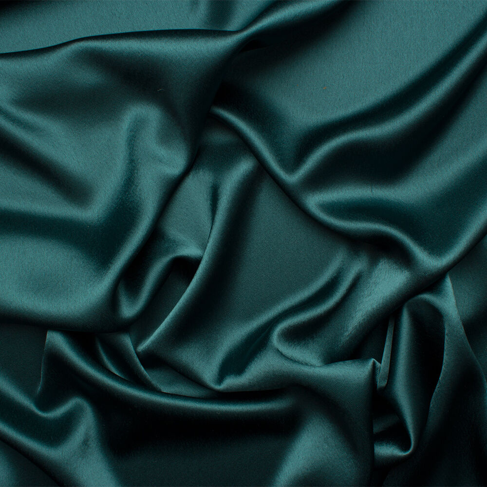 Pine Green Satin Backed Crêpe