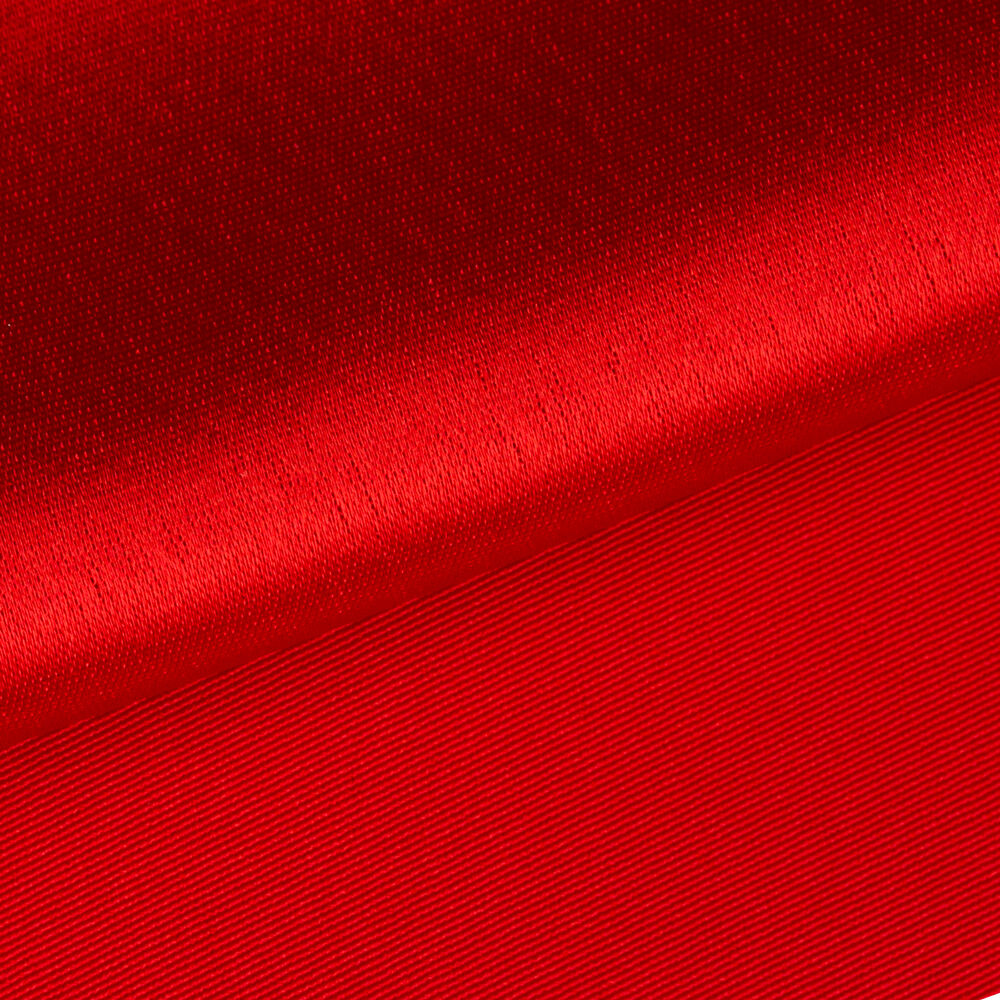 Bright Red Satin Backed Crêpe